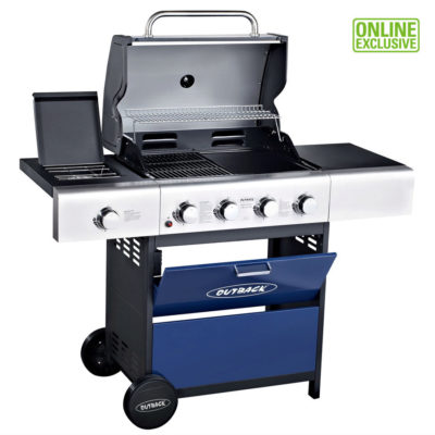 Outback Meteor 4-Burner Gas Barbecue – Blue Outback Meteor 4-Burner Gas Barbecue – Blue